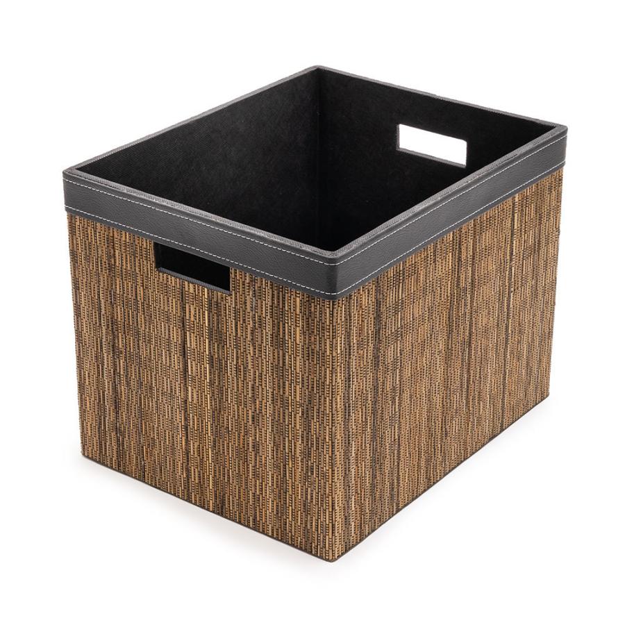 収納 ボックス インナー カラー パームリディ 持ち手 スクエア ケース  衣類 小物 整理 引き出し リビング クローゼット おしゃれ アジアン 雑貨 バリ  13995 | ブランド登録なし | 19