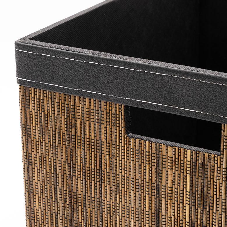 収納 ボックス インナー カラー パームリディ 持ち手 スクエア ケース  衣類 小物 整理 引き出し リビング クローゼット おしゃれ アジアン 雑貨 バリ  13995 | ブランド登録なし | 03