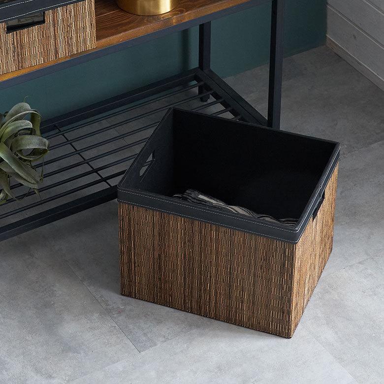 収納 ボックス インナー カラー パームリディ 持ち手 スクエア ケース  衣類 小物 整理 引き出し リビング クローゼット おしゃれ アジアン 雑貨 バリ  13995 | ブランド登録なし | 05