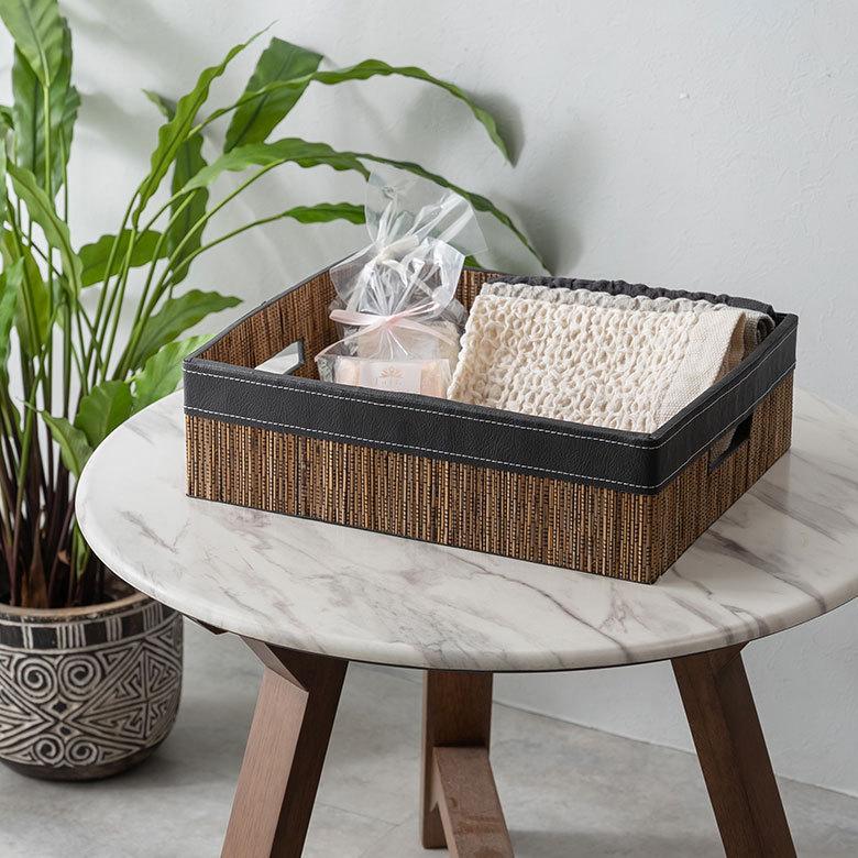 トレイ 収納 持ち手 A4 パームリディ トレー ケース レター デスク 卓上 机上 小物 書類  文房具 オフィス おしゃれ アジアン 雑貨 バリ島 南国 リゾート  13996 | ブランド登録なし | 12