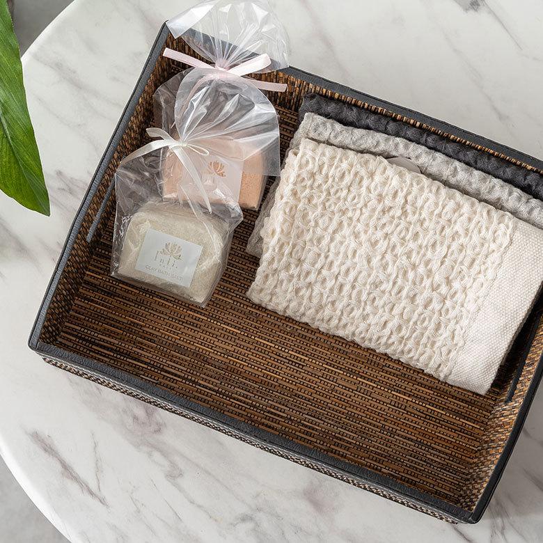 トレイ 収納 持ち手 A4 パームリディ トレー ケース レター デスク 卓上 机上 小物 書類  文房具 オフィス おしゃれ アジアン 雑貨 バリ島 南国 リゾート  13996 | ブランド登録なし | 17