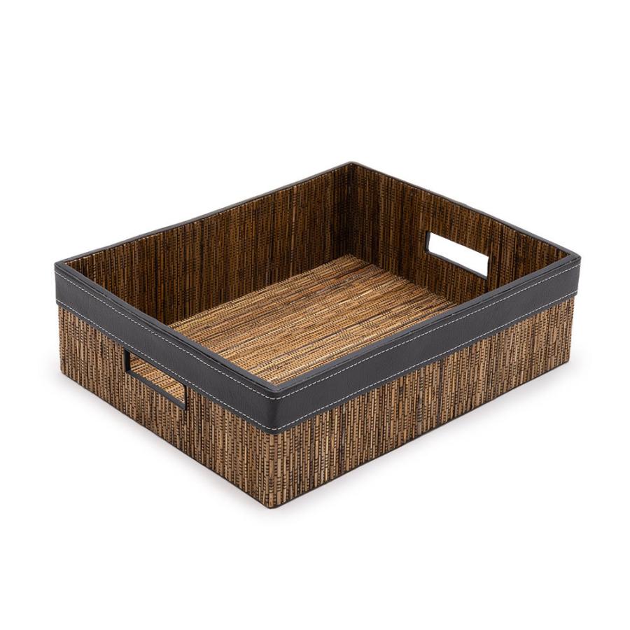 トレイ 収納 持ち手 A4 パームリディ トレー ケース レター デスク 卓上 机上 小物 書類  文房具 オフィス おしゃれ アジアン 雑貨 バリ島 南国 リゾート  13996 | ブランド登録なし | 19