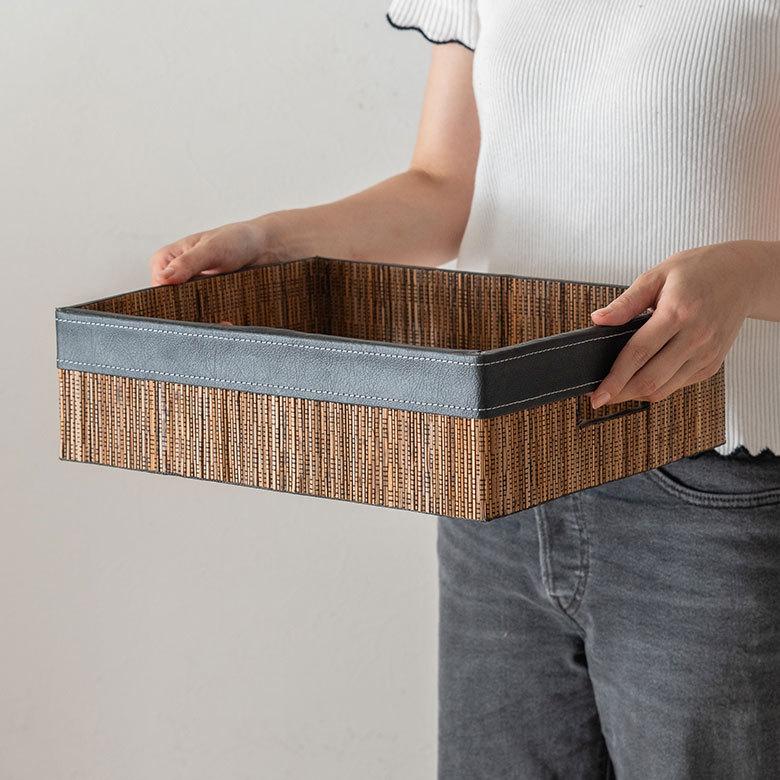 トレイ 収納 持ち手 A4 パームリディ トレー ケース レター デスク 卓上 机上 小物 書類  文房具 オフィス おしゃれ アジアン 雑貨 バリ島 南国 リゾート  13996 | ブランド登録なし | 06