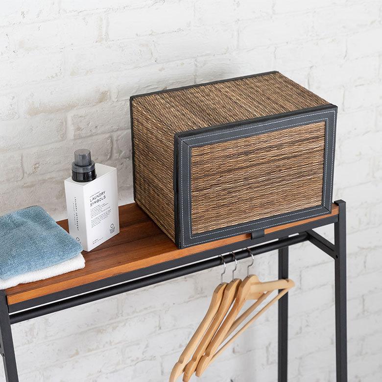 収納 ボックス フタ付き 折りたたみ パームリディ インナー カラー 折り畳み ケース インテリア リビング おしゃれ アジアン 雑貨 バリ島 南国 リゾート  13997 | ブランド登録なし | 13