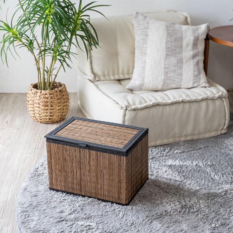 収納 ボックス フタ付き 折りたたみ パームリディ インナー カラー 折り畳み ケース インテリア リビング おしゃれ アジアン 雑貨 バリ島 南国 リゾート  13997 | ブランド登録なし | 15