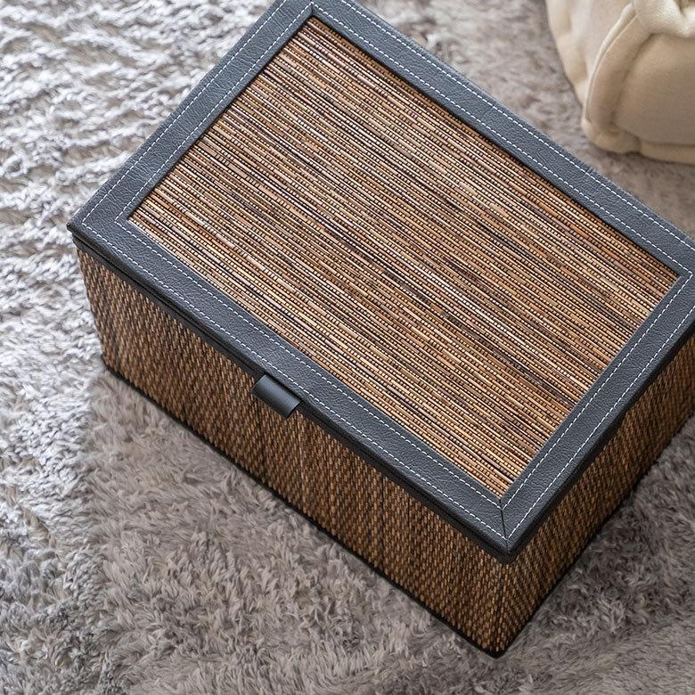 収納 ボックス フタ付き 折りたたみ パームリディ インナー カラー 折り畳み ケース インテリア リビング おしゃれ アジアン 雑貨 バリ島 南国 リゾート  13997 | ブランド登録なし | 18