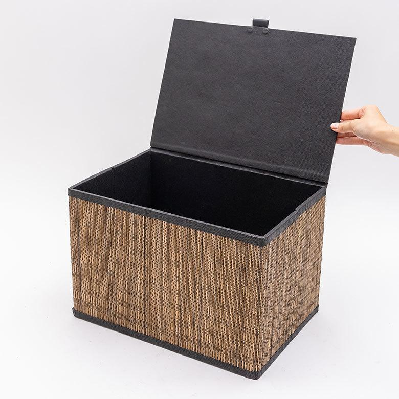 収納 ボックス フタ付き 折りたたみ パームリディ インナー カラー 折り畳み ケース インテリア リビング おしゃれ アジアン 雑貨 バリ島 南国 リゾート  13997 | ブランド登録なし | 07
