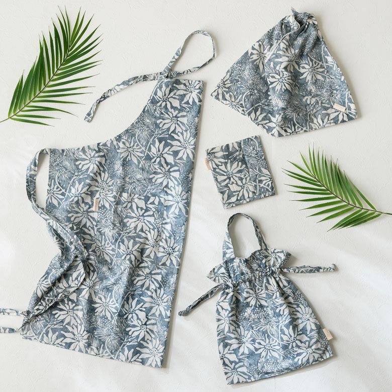 メール便対応 巾着 小物入れ スタンプ バティック 花柄 Alami アラミ トート エコ バッグ ランチ お弁当 手提げ 袋 おしゃれ 北欧  ナチュラル リゾート 14006 | ブランド登録なし | 18