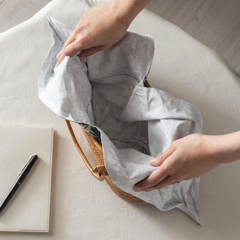 メール便対応 バッグイン バッグ あずま 袋 インナー スタンプ バティック 花柄 Alami アラミ ランチ 風呂敷 エコ おしゃれ 北欧  ナチュラル リゾート 14007 | ブランド登録なし | 11