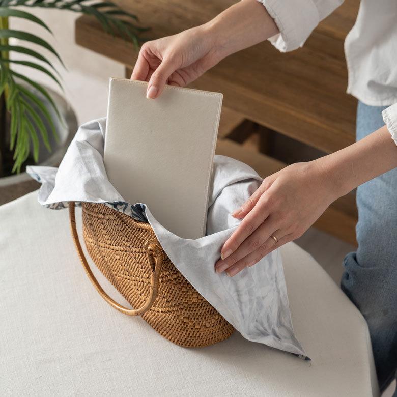 メール便対応 バッグイン バッグ あずま 袋 インナー スタンプ バティック 花柄 Alami アラミ ランチ 風呂敷 エコ おしゃれ 北欧  ナチュラル リゾート 14007 | ブランド登録なし | 15