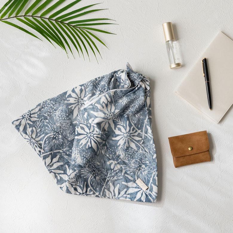 メール便対応 バッグイン バッグ あずま 袋 インナー スタンプ バティック 花柄 Alami アラミ ランチ 風呂敷 エコ おしゃれ 北欧  ナチュラル リゾート 14007 | ブランド登録なし | 04