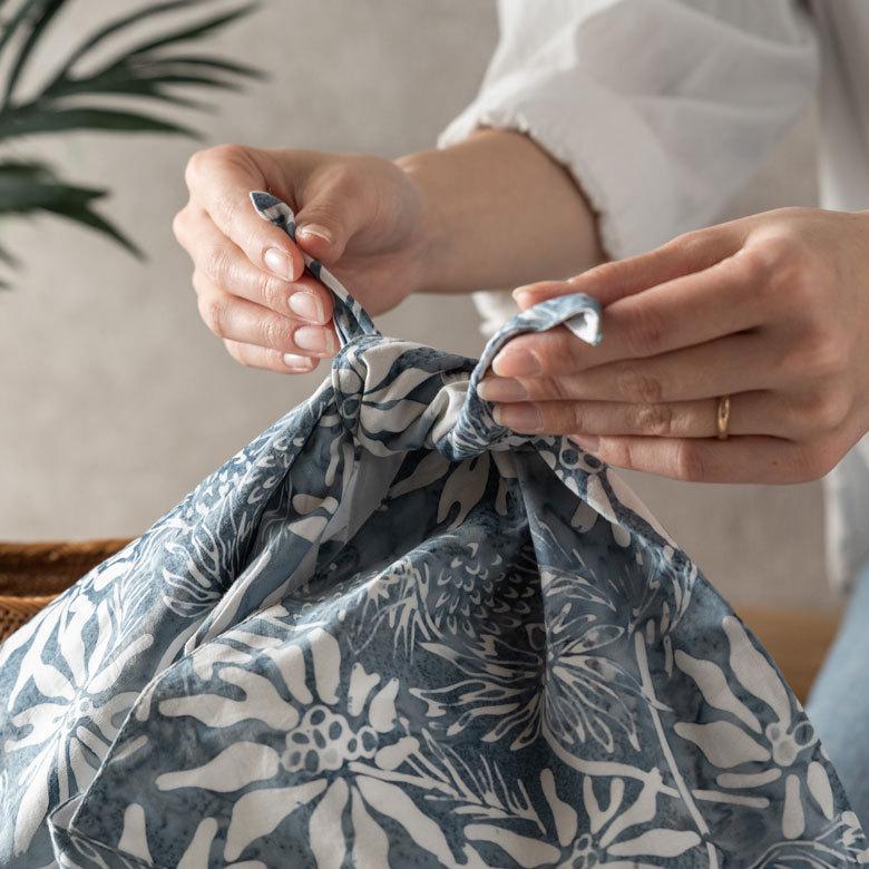 メール便対応 バッグイン バッグ あずま 袋 インナー スタンプ バティック 花柄 Alami アラミ ランチ 風呂敷 エコ おしゃれ 北欧  ナチュラル リゾート 14007 | ブランド登録なし | 09