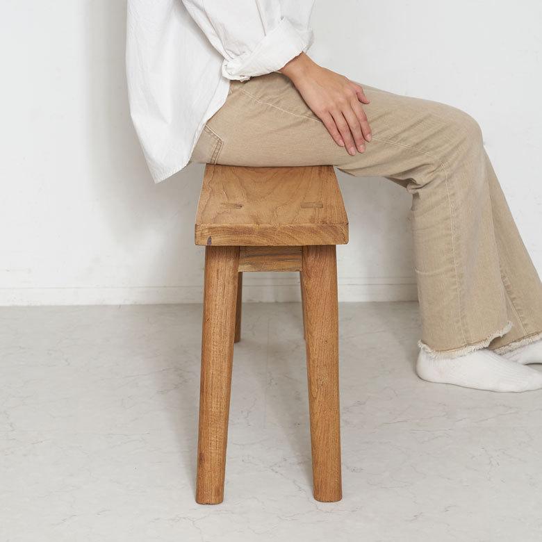 ベンチ ウッド 古材 チーク 椅子 チェア いす イス ダイニング 長椅子 2人掛け 二人掛け 花台 飾り台 玄関 おしゃれ 北欧 家具  西海岸 14010 | ELEMENTS（インテリア） | 16