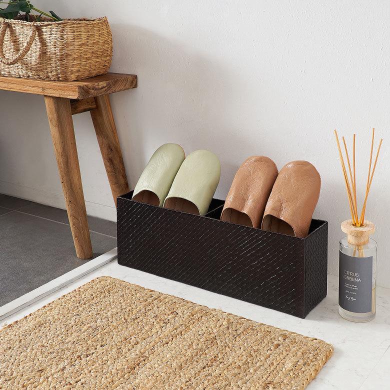 卓上 収納 デスク 机上 スリム 仕切り付 パンダン リモコン ペン 立て スリッパ 入れ  小物 スタンド 玄関 省スペース おしゃれ オフィス 北欧 西海岸 14011 | ELEMENTS（インテリア） | 03