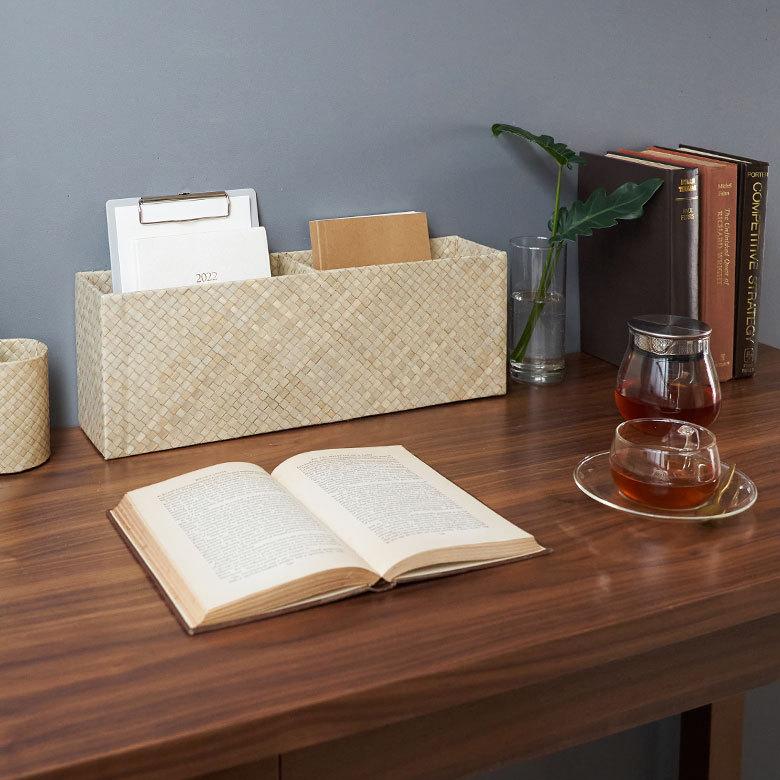 卓上 収納 デスク 机上 スリム 仕切り付 パンダン リモコン ペン 立て スリッパ 入れ  小物 スタンド 玄関 省スペース おしゃれ オフィス 北欧 西海岸 14011 | ELEMENTS（インテリア） | 15