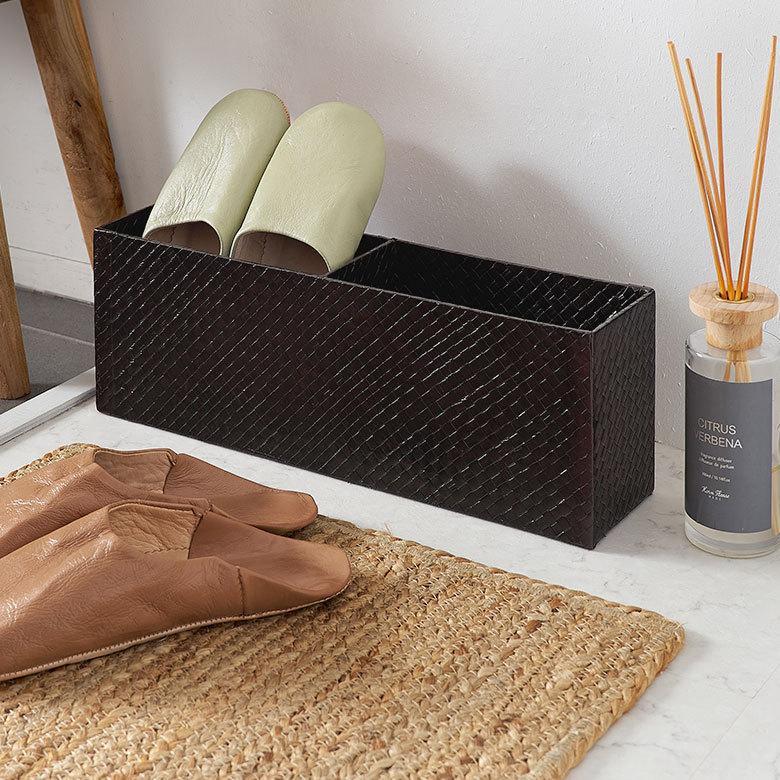 卓上 収納 デスク 机上 スリム 仕切り付 パンダン リモコン ペン 立て スリッパ 入れ  小物 スタンド 玄関 省スペース おしゃれ オフィス 北欧 西海岸 14011 | ELEMENTS（インテリア） | 16