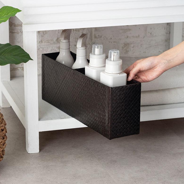 卓上 収納 デスク 机上 スリム 仕切り付 パンダン リモコン ペン 立て スリッパ 入れ  小物 スタンド 玄関 省スペース おしゃれ オフィス 北欧 西海岸 14011 | ELEMENTS（インテリア） | 09