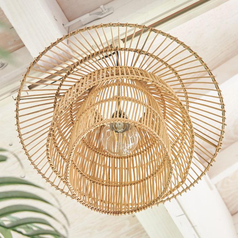 ペンダント ライト ランプ シェード ラタン 籐 口金E26 LED対応 天井 照明  器具 シーリング おしゃれ インテリア 和室 西海岸 コースタル 14014 | ELEMENTS（インテリア） | 05