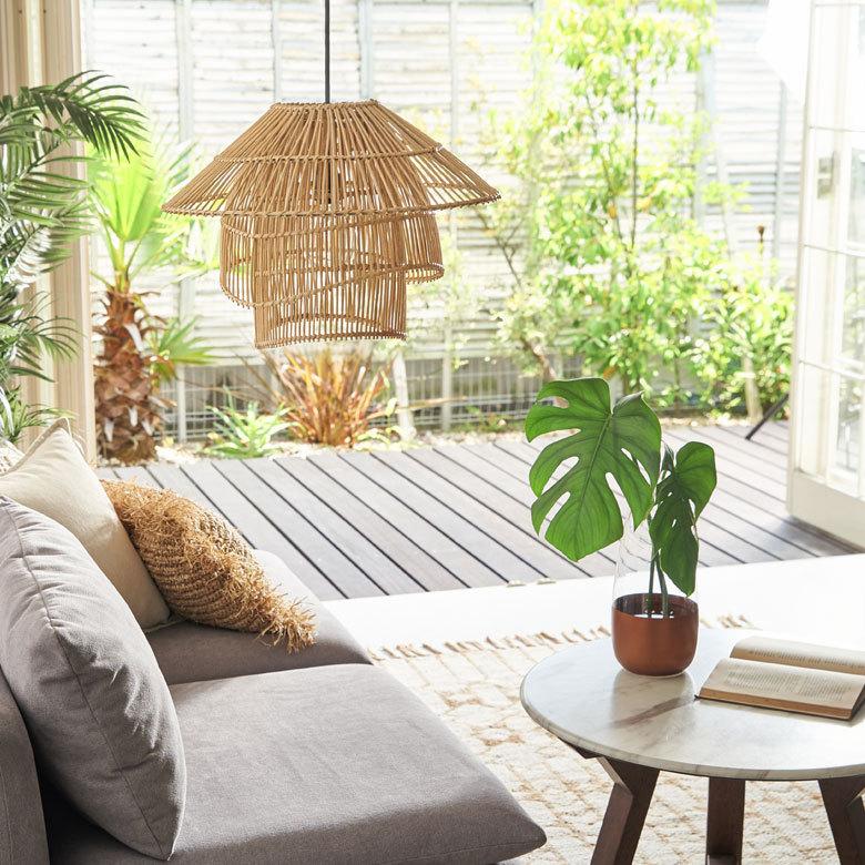 ペンダント ライト ランプ シェード ラタン 籐 口金E26 LED対応 天井 照明  器具 シーリング おしゃれ インテリア 和室 西海岸 コースタル 14014 | ELEMENTS（インテリア） | 09