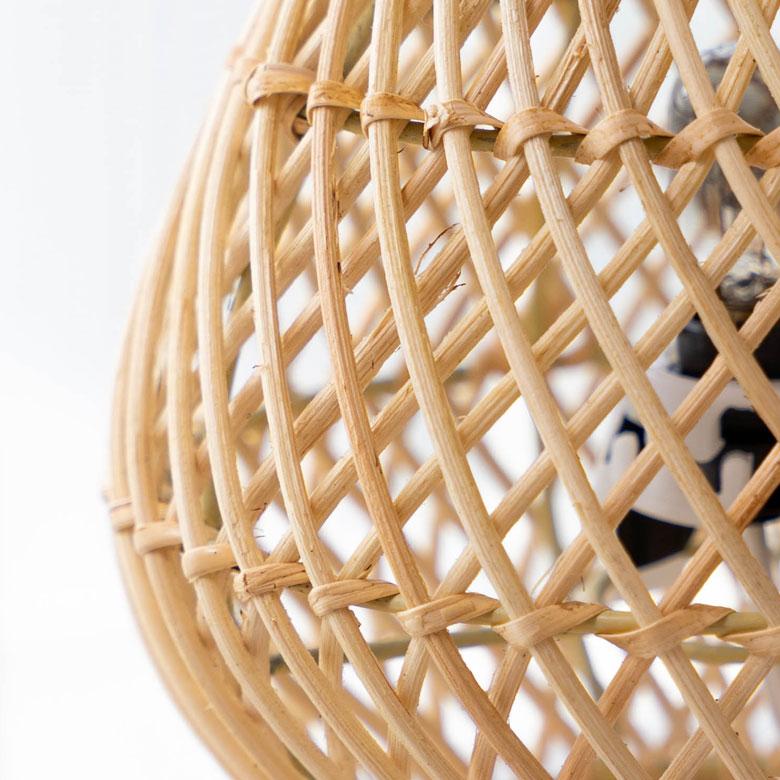 テーブル ライト ラタン ランプ シェード 口金 E12 LED対応  デスク モダン 卓上 照明 オブジェ ナチュラル 器具 北欧 リゾート 西海岸 韓国 インテリア 14015 | ELEMENTS（インテリア） | 03