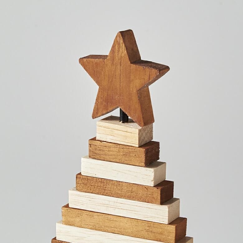 ELEMENTS クリスマス ツリー オブジェ ウッド 天然木 アイアン 約 W