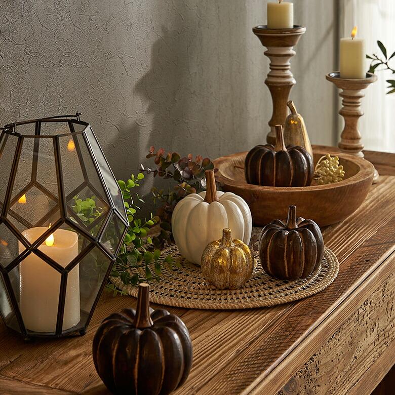 オブジェ パンプキン Sサイズ ベイクド ハロウィン クリスマス  デコレーション 飾り 装飾 置物 かぼちゃ インテリア 北欧 リゾート 西海岸 塩系 男前 14021 | ELEMENTS（インテリア） | 14