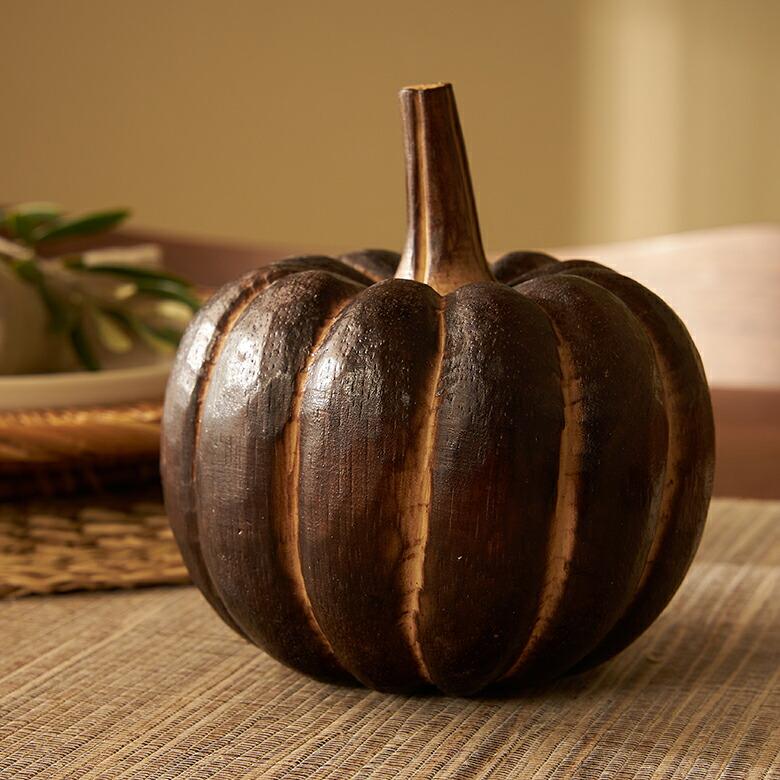 オブジェ パンプキン Mサイズ ベイクド ハロウィン クリスマス  デコレーション 飾り 装飾 置物 かぼちゃ インテリア 北欧 リゾート 西海岸 塩系 男前 14022 | ELEMENTS（インテリア） | 10