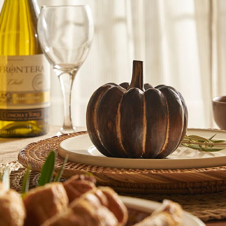 オブジェ パンプキン Mサイズ ベイクド ハロウィン クリスマス  デコレーション 飾り 装飾 置物 かぼちゃ インテリア 北欧 リゾート 西海岸 塩系 男前 14022 | ELEMENTS（インテリア） | 12