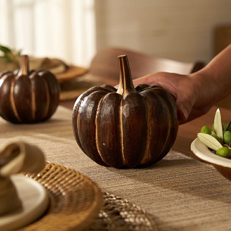 オブジェ パンプキン Mサイズ ベイクド ハロウィン クリスマス  デコレーション 飾り 装飾 置物 かぼちゃ インテリア 北欧 リゾート 西海岸 塩系 男前 14022 | ELEMENTS（インテリア） | 05