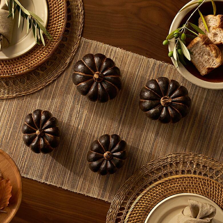 オブジェ パンプキン Mサイズ ベイクド ハロウィン クリスマス  デコレーション 飾り 装飾 置物 かぼちゃ インテリア 北欧 リゾート 西海岸 塩系 男前 14022 | ELEMENTS（インテリア） | 09