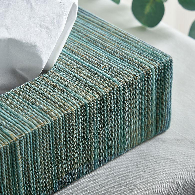 ティッシュ ケース ボックス カバー ウォーターヒヤシンス ブルー ピンク  W 27cm D 13cm H 7cm ホルダー 車 おしゃれ 北欧 西海岸風 14025 | ELEMENTS（インテリア） | 12