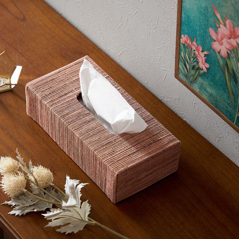 ティッシュ ケース ボックス カバー ウォーターヒヤシンス ブルー ピンク  W 27cm D 13cm H 7cm ホルダー 車 おしゃれ 北欧 西海岸風 14025 | ELEMENTS（インテリア） | 04