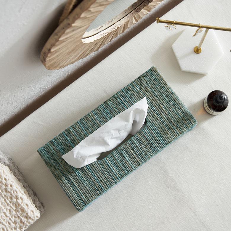 ティッシュ ケース ボックス カバー ウォーターヒヤシンス ブルー ピンク  W 27cm D 13cm H 7cm ホルダー 車 おしゃれ 北欧 西海岸風 14025 | ELEMENTS（インテリア） | 06