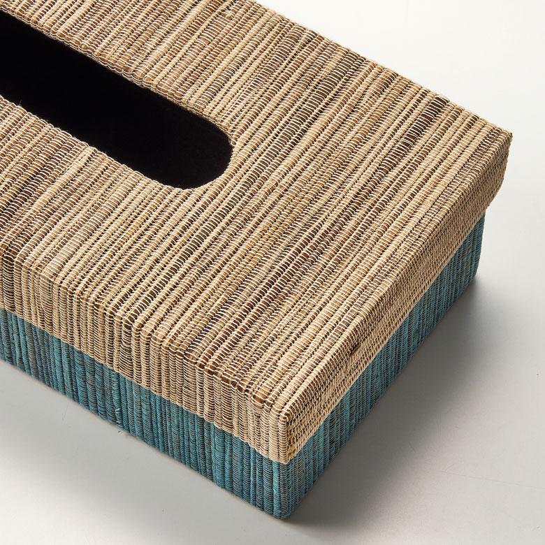 ティッシュ ケース ふた付 ボックス カバー ウォーターヒヤシンス ブルー ピンク W 27cm D 13.5cm H 7.5cm ホルダー おしゃれ 北欧 西海岸風 14026 | ELEMENTS（インテリア） | 20