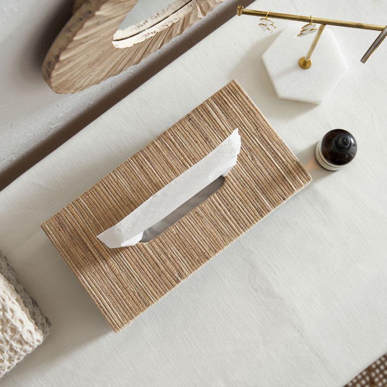 ティッシュ ケース ふた付 ボックス カバー ウォーターヒヤシンス ブルー ピンク W 27cm D 13.5cm H 7.5cm ホルダー おしゃれ 北欧 西海岸風 14026 | ELEMENTS（インテリア） | 06