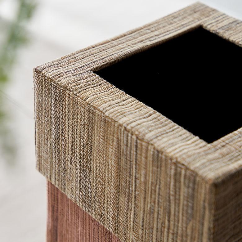 ゴミ 箱 ダスト ボックス おしゃれ 蓋 ふた 付き ウォーターヒヤシンス ブルー ピンク 約 W 20.5cm D 20.5cm H 30cm 四角 寝室 雑貨 北欧 西海岸風 14027 | ELEMENTS（インテリア） | 05