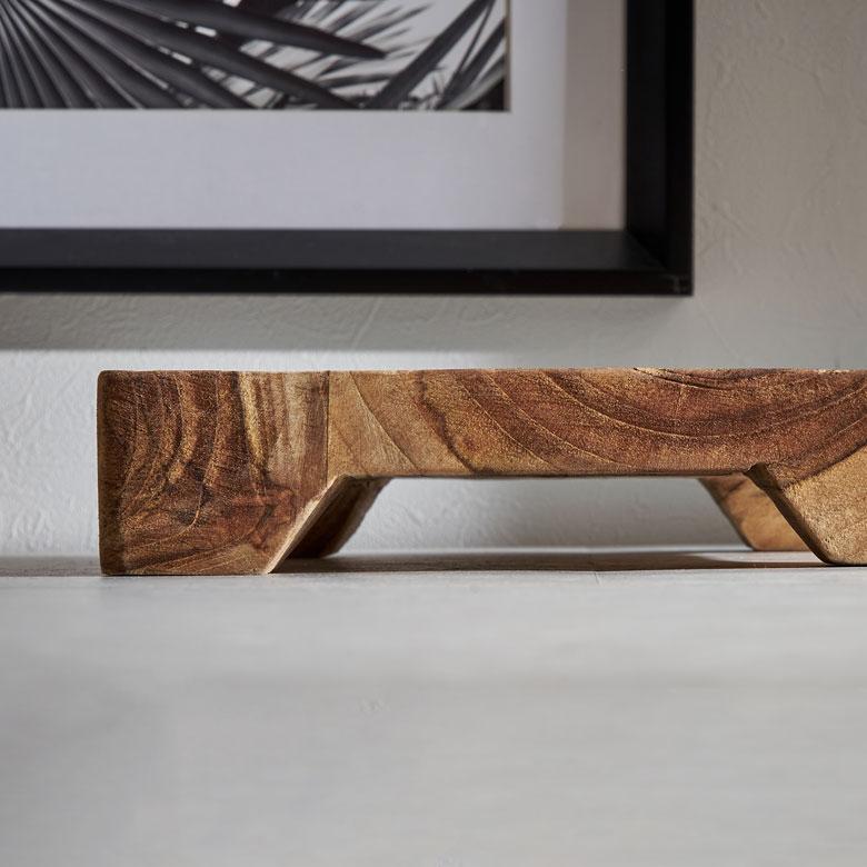 トレー トレイ ディスプレイ チーク ウッド 天然 木 インテリア アクセサリー 店舗 什器 収納 オブジェ デコレーション 置台 おしゃれ 北欧 雑貨 西海岸 14029 | ELEMENTS（インテリア） | 10