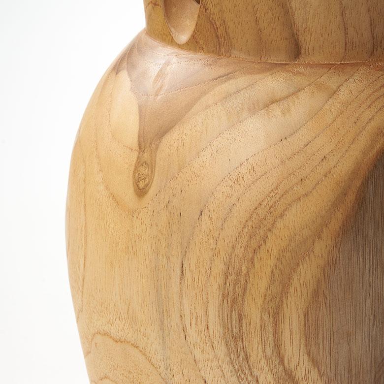 フラワー ベース 造 花 瓶 びん フェイク グリーン 高さ 30cm 天然 木 ウッド 大きめ 大型 花器 置き物 オブジェ おしゃれ 北欧 インテリア 雑貨 西海岸風 14031 | ブランド登録なし | 14