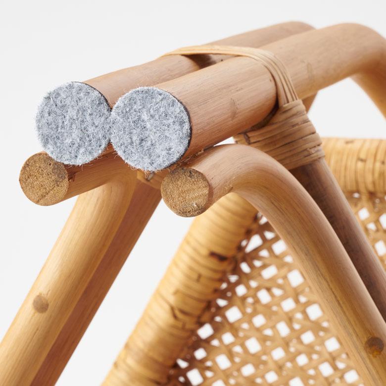 スツール ラタン 籐 天然素材 チェア 椅子 三角形 座面高 45cm ナチュラル ベージュ オットマン インテリア 軽量 おしゃれ 北欧 リゾート 雑貨 西海岸 14033 | ELEMENTS（インテリア） | 14