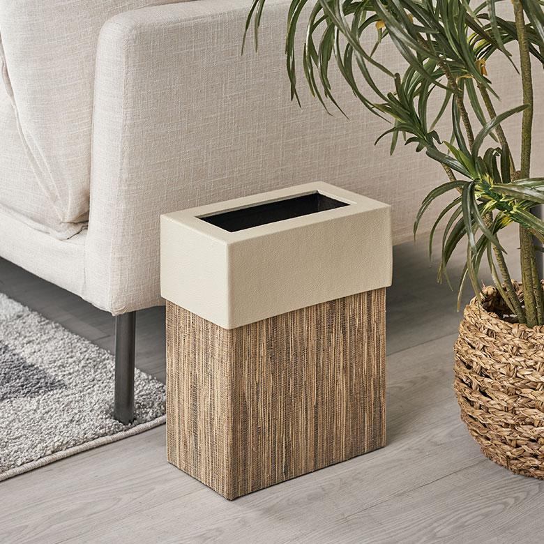 ゴミ 箱 ダスト ボックス 四角 長方形 ウォーターヒヤシンス 高さ 30cm 7L 袋 見えない 中身 くず 入れ モダン おしゃれ 北欧 リゾート 雑貨 西海岸 14037 | ELEMENTS（インテリア） | 10