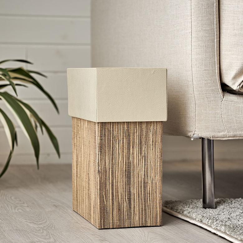 ゴミ 箱 ダスト ボックス 四角 長方形 ウォーターヒヤシンス 高さ 30cm 7L 袋 見えない 中身 くず 入れ モダン おしゃれ 北欧 リゾート 雑貨 西海岸 14037 | ELEMENTS（インテリア） | 12