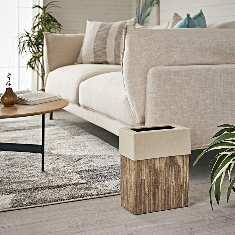 ゴミ 箱 ダスト ボックス 四角 長方形 ウォーターヒヤシンス 高さ 30cm 7L 袋 見えない 中身 くず 入れ モダン おしゃれ 北欧 リゾート 雑貨 西海岸 14037 | ELEMENTS（インテリア） | 06