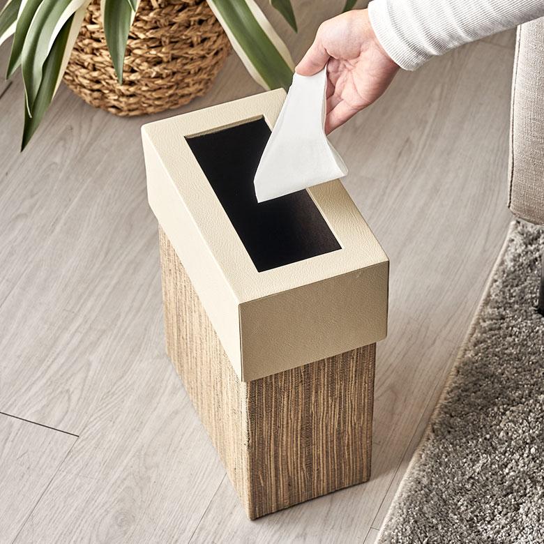 ゴミ 箱 ダスト ボックス 四角 長方形 ウォーターヒヤシンス 高さ 30cm 7L 袋 見えない 中身 くず 入れ モダン おしゃれ 北欧 リゾート 雑貨 西海岸 14037 | ELEMENTS（インテリア） | 09