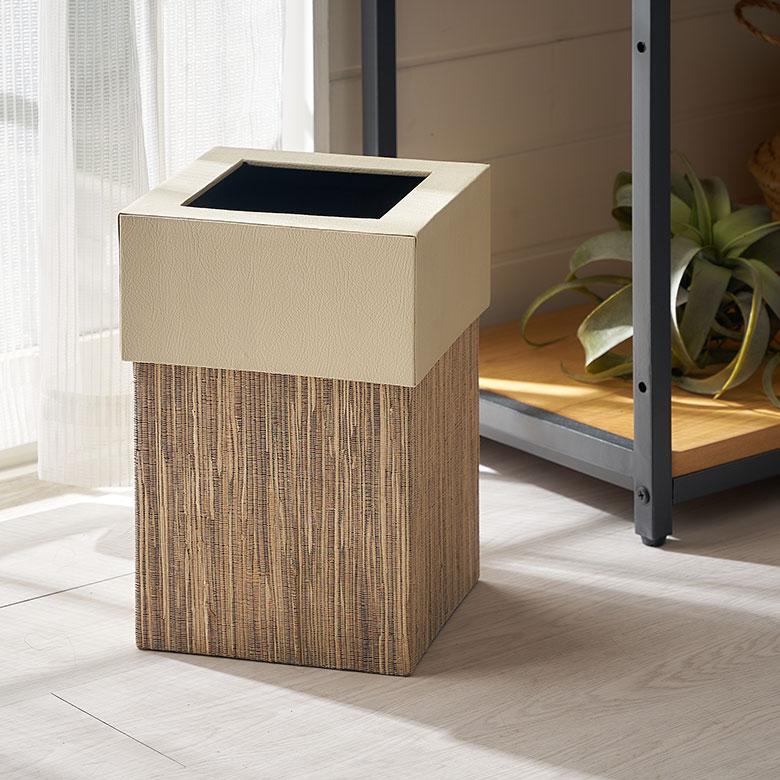 ゴミ 箱 ダスト ボックス 四角 正方形 ウォーターヒヤシンス 高さ 30cm 7L 袋 見えない 中身 くず 入れ モダン おしゃれ 北欧 リゾート 雑貨 西海岸 14038 | ELEMENTS（インテリア） | 11
