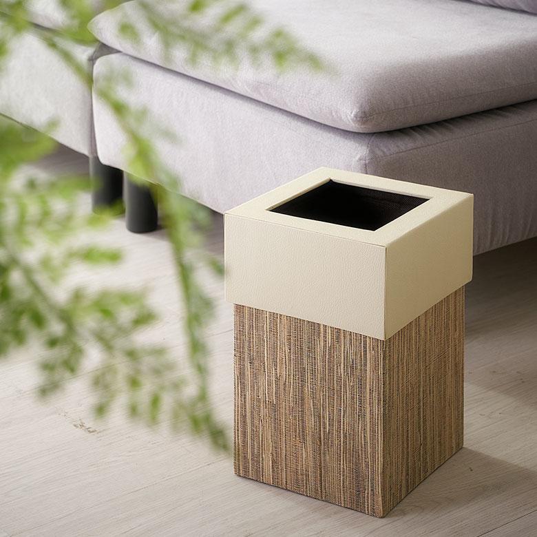 ゴミ 箱 ダスト ボックス 四角 正方形 ウォーターヒヤシンス 高さ 30cm 7L 袋 見えない 中身 くず 入れ モダン おしゃれ 北欧 リゾート 雑貨 西海岸 14038 | ELEMENTS（インテリア） | 13