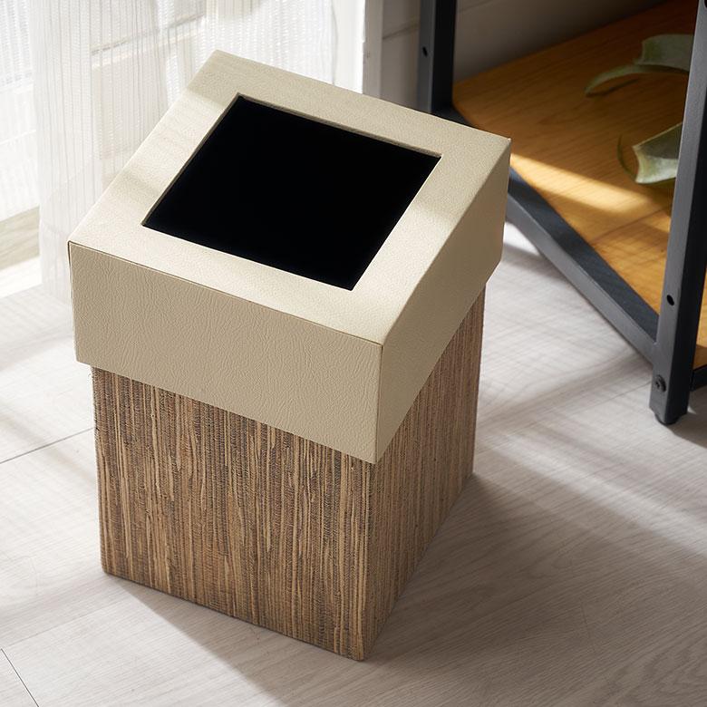 ゴミ 箱 ダスト ボックス 四角 正方形 ウォーターヒヤシンス 高さ 30cm 7L 袋 見えない 中身 くず 入れ モダン おしゃれ 北欧 リゾート 雑貨 西海岸 14038 | ELEMENTS（インテリア） | 04