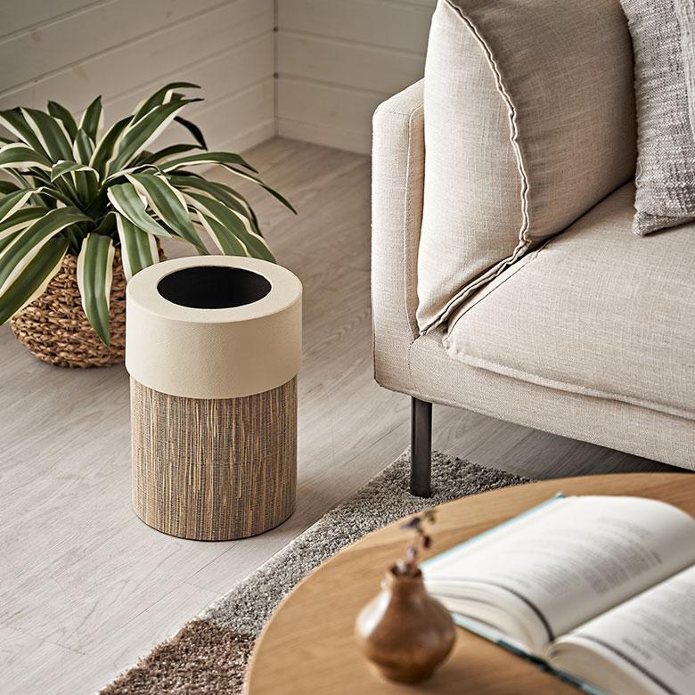 ゴミ 箱 ダスト ボックス 丸形 円型 ウォーターヒヤシンス 高さ 30cm 9L 袋 見えない 中身 くず 入れ モダン おしゃれ 北欧 リゾート 雑貨 西海岸 14039 | ELEMENTS（インテリア） | 01