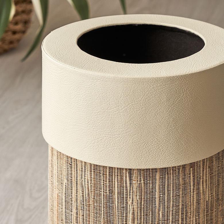 ゴミ 箱 ダスト ボックス 丸形 円型 ウォーターヒヤシンス 高さ 30cm 9L 袋 見えない 中身 くず 入れ モダン おしゃれ 北欧 リゾート 雑貨 西海岸 14039 | ELEMENTS（インテリア） | 03