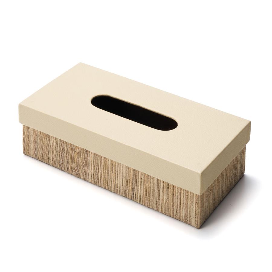 ティッシュ ケース ふた付 ボックス カバー ウォーターヒヤシンス フェイクレザー W 27cm D 13.5cm H 7.5cm ホルダー おしゃれ 北欧 雑貨 西海岸風 韓国 14043 | ELEMENTS（インテリア） | 20