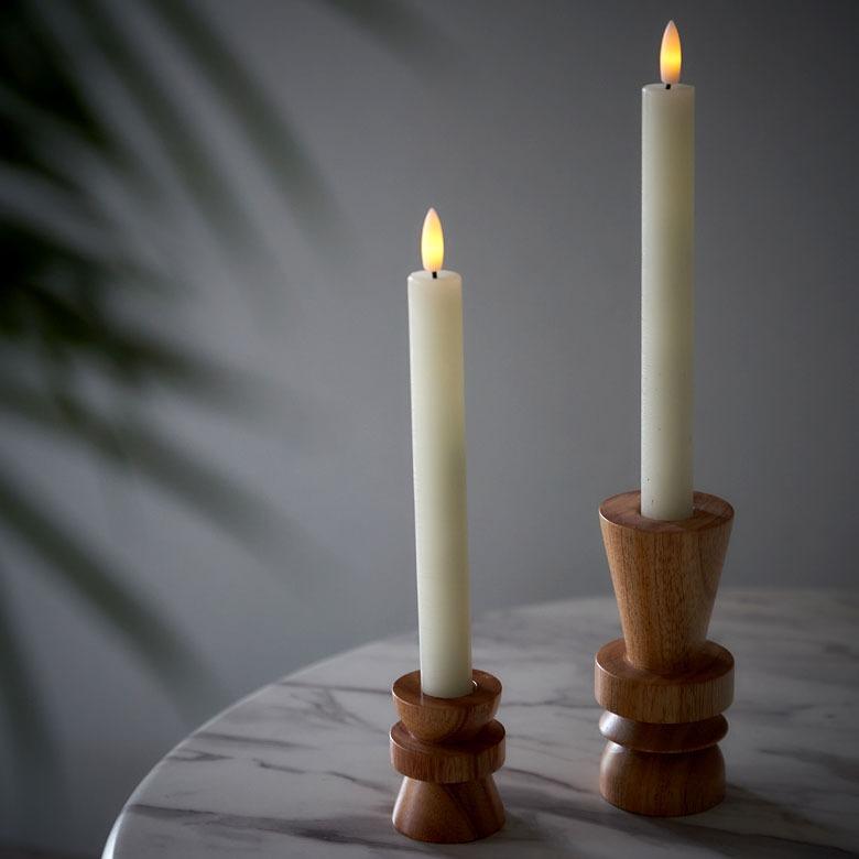 キャンドル ホルダー 天然 木 製 Ｍサイズ 2way ウッド 高さ 6cm ナチュラル スタンド ろうそく 立て テーパー ティー 什器 おしゃれ 北欧 雑貨 西海岸風 1404 | ELEMENTS（インテリア） | 16
